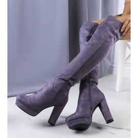 PA1 Szürke velúr csizma a Titus postán 1