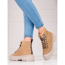 Női cipő valódi bőrből Big Star KK274521 barna 1