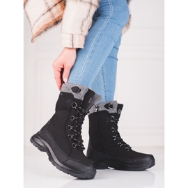 Női fűzős túracipő DK vízálló fekete 2