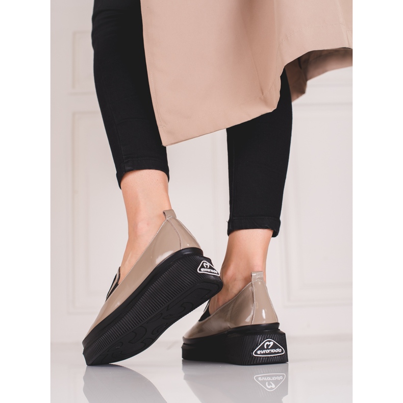 Bőr női Shelovet cipő bézs 2 Bőr női Shelovet cipő bézs 2