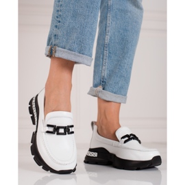 Shelovet bőrből készült fehér női cipő 2