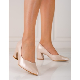 Női gyöngypumpák a Shelovet poszton bézs 2