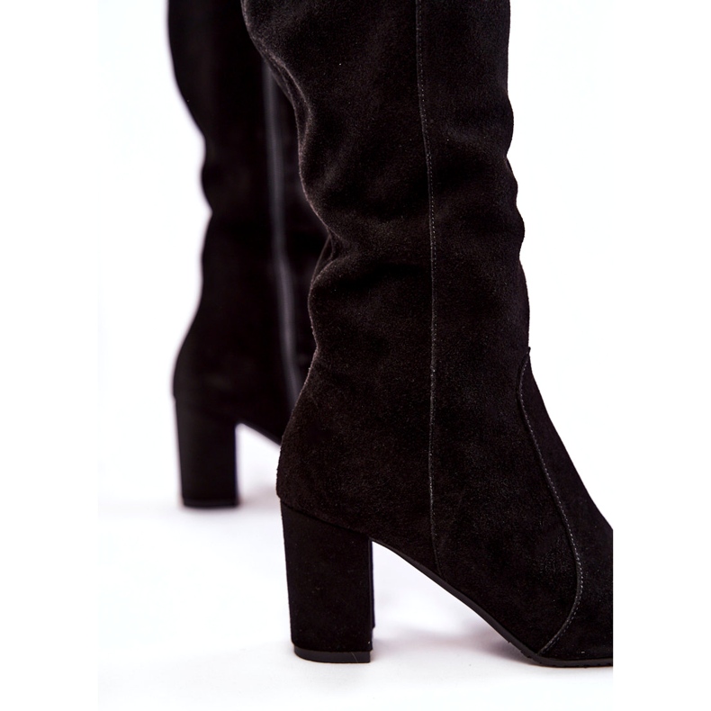 Női velúr Laura Messi csizma, fekete 1415 4