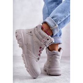 Női meleg csizma Lee Cooper LCJ-22-01-1373 szürke 3