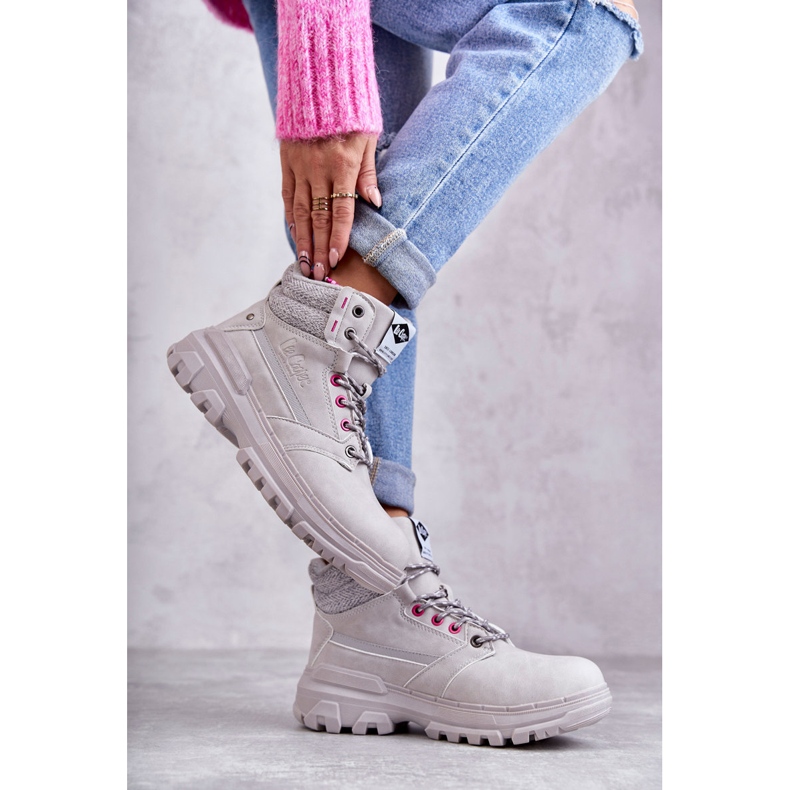 Női meleg csizma Lee Cooper LCJ-22-01-1373 szürke 1