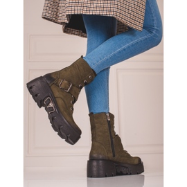 Shelovet női bőrmunkások zöld 1 Shelovet női bőrmunkások zöld 1