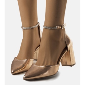 BM Leighton pezsgőpumpák cirkóniával aranysárga 1