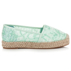Vices Csipke espadrillák flitterekkel zöld 2