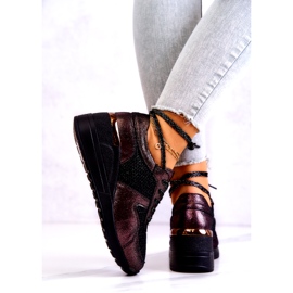 Bőr hálós tornacipő S.Barski Fekete 3