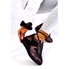 Bőr hálós tornacipő S.Barski Fekete 4