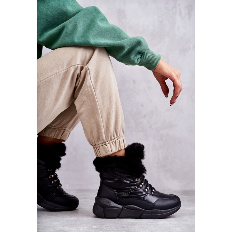 NEWS Női fűzős hócsizma Fekete Anna 5