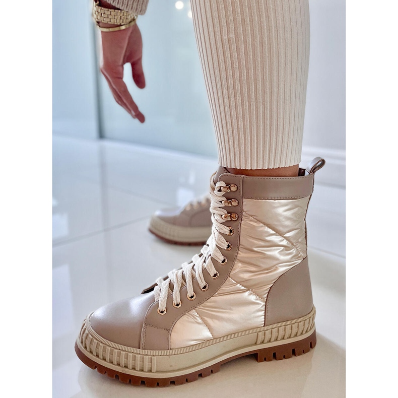 BM Aileen Beis fűzős tornacipő bézs 2