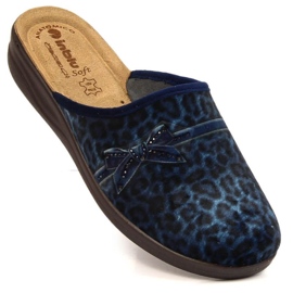 Kényelmes papucs leopárdmintás Inblu W ARC23A sötétkék 1