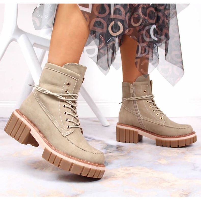 Munkás szigetelt csizma Jezzi W JEZ366 bézs 1