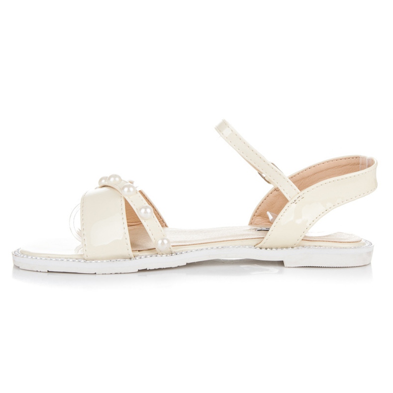 Vices Lapos szandál gyöngyökkel sárga 1