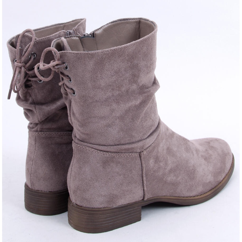 PA1 Theda Khaki lapos velúr csizma bézs 2