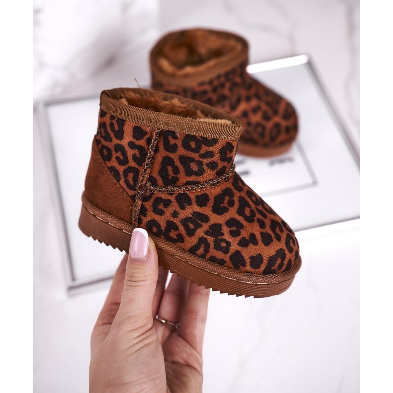 Meleg gyermek ifjúsági hócsizma Pantherka Gooby barna 2