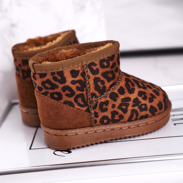 Meleg gyermek ifjúsági hócsizma Pantherka Gooby barna 1