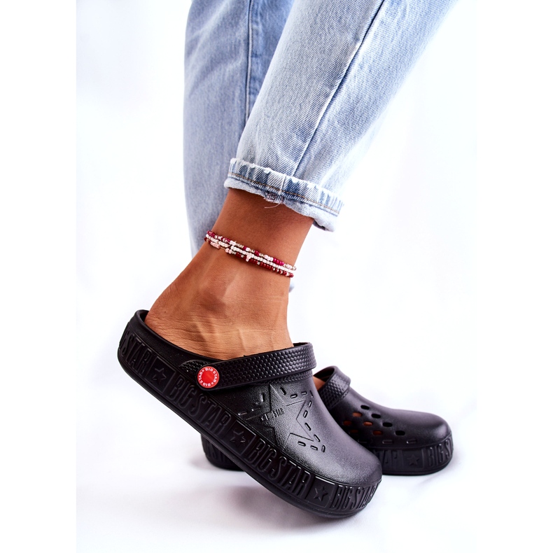 Női könnyű papucs Kroks Big Star II275001 fekete 1