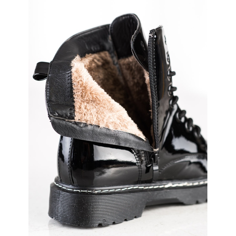 SHELOVET Divatos fekete csizma 1