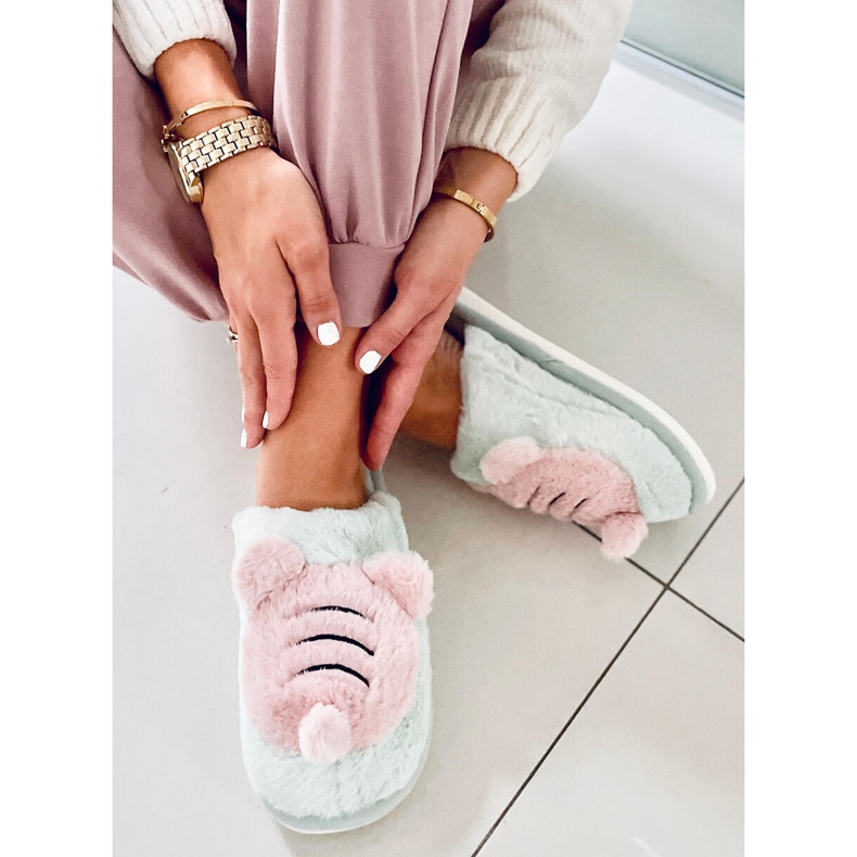 PA1 Női papucs Pearl Mint zöld rózsaszín 1