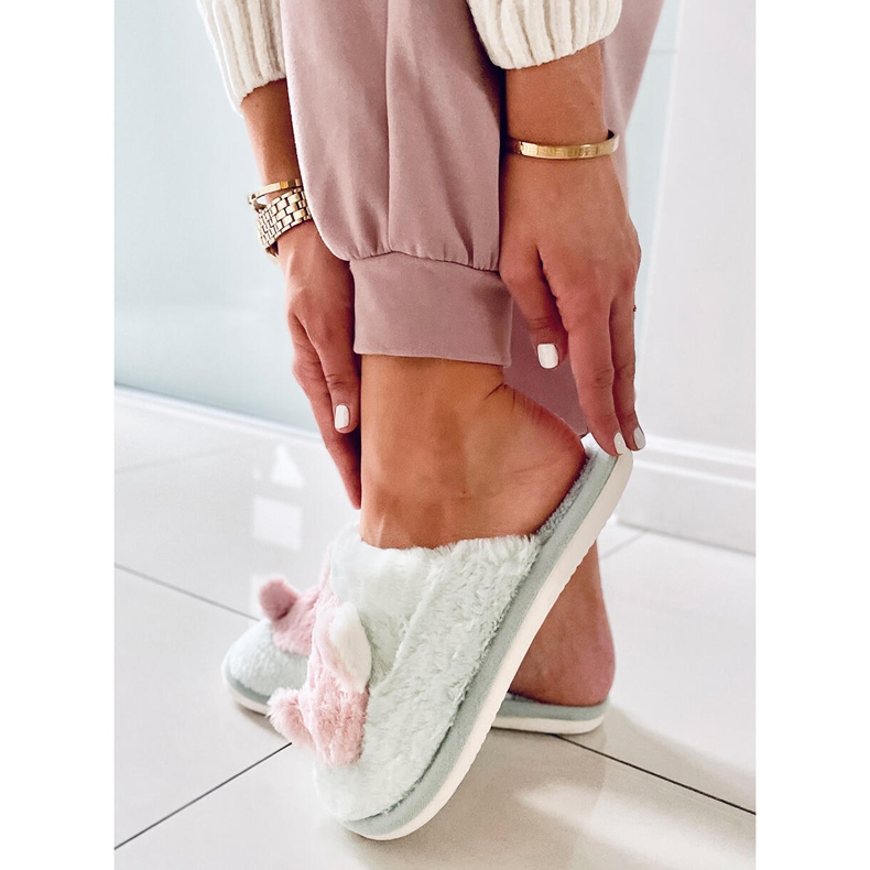 PA1 Női papucs Pearl Mint zöld rózsaszín 2