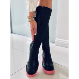 PA1 Woods BLACK/PEACHPUFF csizma színes talppal fekete 1