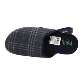 Adanex 27319 férfi kockás papucs sötétkék kék 4