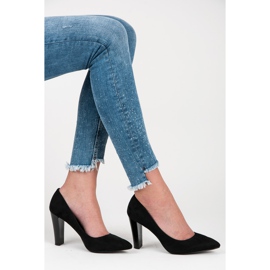 Yes Mile Velúr Pumpák Lakkozott Postával fekete 1