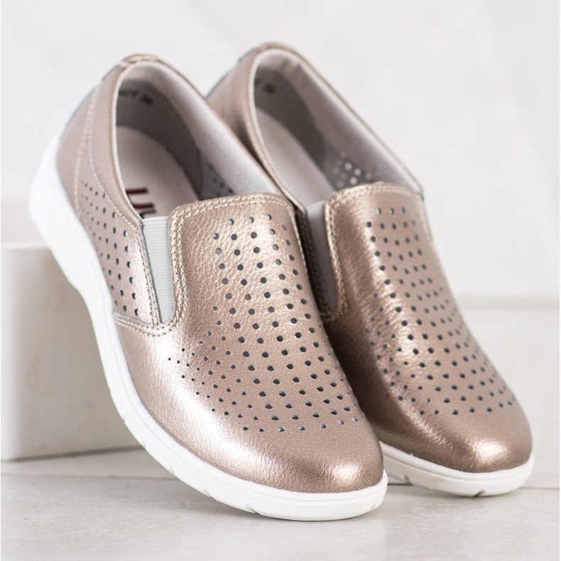 Kylie Arany bőr cipő aranysárga 1