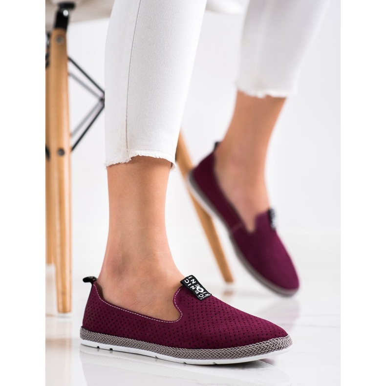 Filippo Alkalmi bőr sliponok piros 1