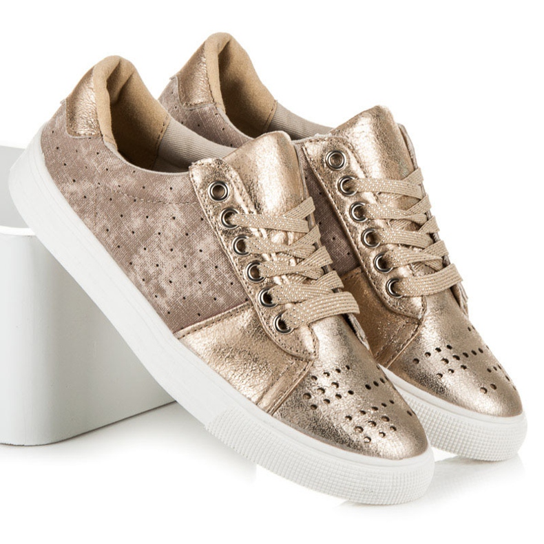 KYLIE Fűzős tornacipő sárga 1