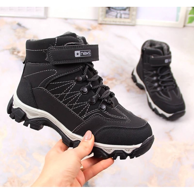 Túrabakancs báránygyapjú szigeteléssel eVento Jr EVE390 fekete 1 Túrabakancs báránygyapjú szigeteléssel eVento Jr EVE390 fekete 1