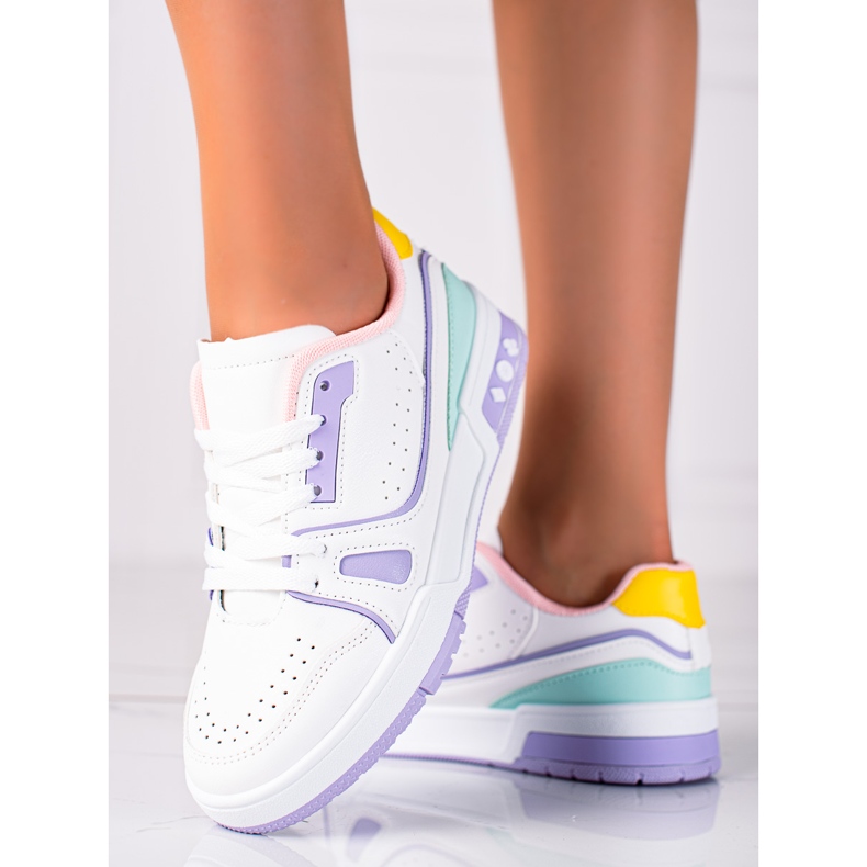 SHELOVET Divatos sportcipő fehér 1