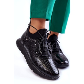 Vinceza Női könnyű felbújós tornacipő fekete Soroco 2