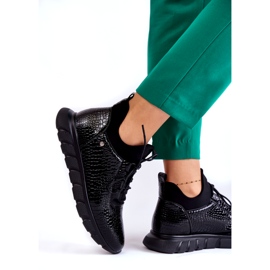 Vinceza Női könnyű felbújós tornacipő fekete Soroco 4