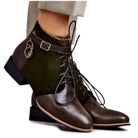 Női bőrcsizma Maciejka 5743A-09 zöld 2