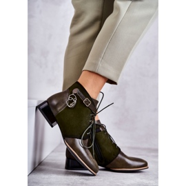 Női bőrcsizma Maciejka 5743A-09 zöld 1