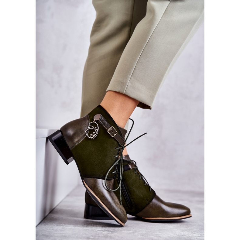 Női bőrcsizma Maciejka 5743A-09 zöld 1