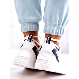 Divatos tornacipő sportcipő Big Star JJ274596 fehér sötétkék 3