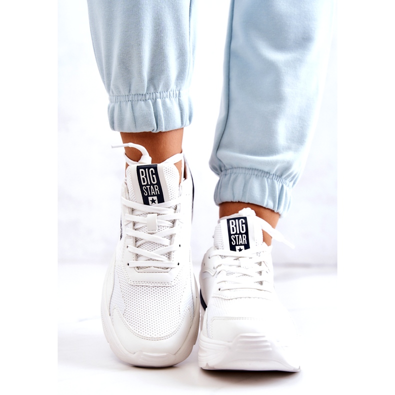 Divatos tornacipő sportcipő Big Star JJ274596 fehér sötétkék 4