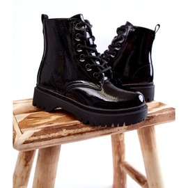 Vinceza Cipzárral lakkozott gyerekcsizma Fekete Julie 1