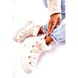 PS1 Eco-bőr meleg csizma Trappers fehér Arisa 4 PS1 Eco-bőr meleg csizma Trappers fehér Arisa 4