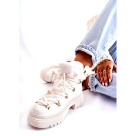 PS1 Eco-bőr meleg csizma Trappers fehér Arisa 5 PS1 Eco-bőr meleg csizma Trappers fehér Arisa 5