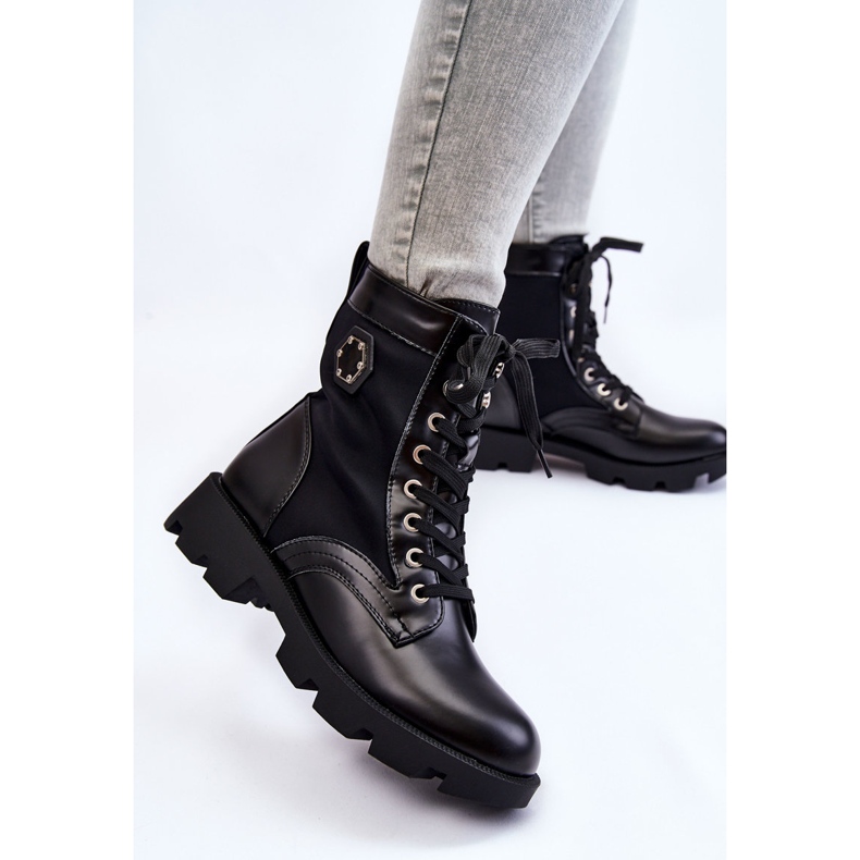 PG1 Női fűzős Trapper csizma melegítő fekete Nomival 2 PG1 Női fűzős Trapper csizma melegítő fekete Nomival 2