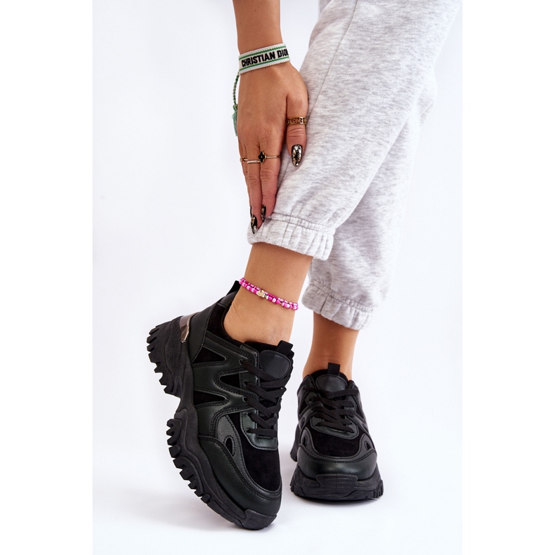 PG1 Klasszikus sportplatform cipők, fekete Bowie 1