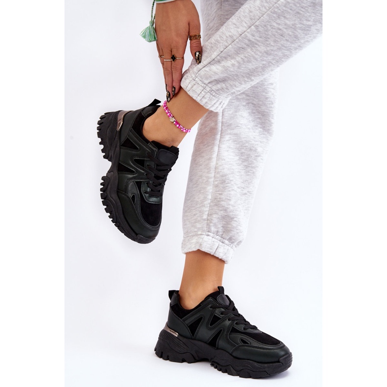 PG1 Klasszikus sportplatform cipők, fekete Bowie 2