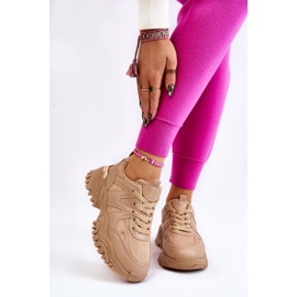 PG1 Klasszikus Sportcipők Sötétbézs Bowie Platformon 1