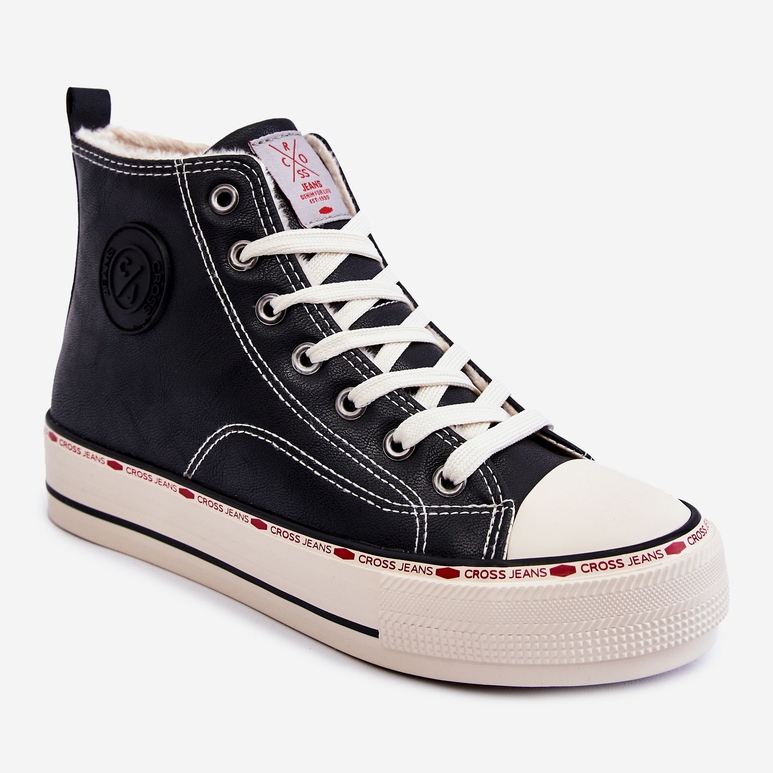 Női High Sneakers Cross Jeans KK2R4042C Fekete 1