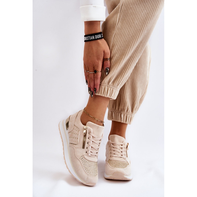 PG1 Női sportcipő dekoratív krémszínű cipzárral sokszínű 1